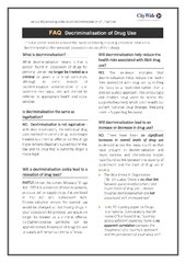 FAQs Decriminalisation of Drug Use