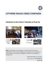 Citywide Submission Citizens' Assembly on Drug Use