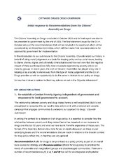Citywide  Response to Recommendations by Citizens' Assembly