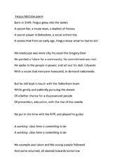 Fergus McCabe poem - Maureen Penrose