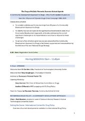 Agenda The Fergus McCabe Memorial Event
