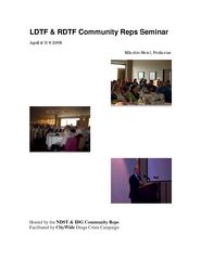 2008 LDTF/RDTF Community Reps seminar report