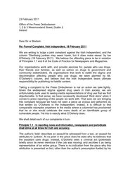 2011 Formal Complaint to Office of the Press Ombudsman 