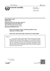 Report of the United Nations High Commissioner for Human Rights, 2015