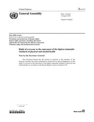 UN Special Rapporteur on the Right of Everyone to the Enjoyment of the Highest Attainable Standard of Physical and Mental Health in 2010 