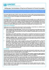 UNODC briefing paper on decriminalisation 2015